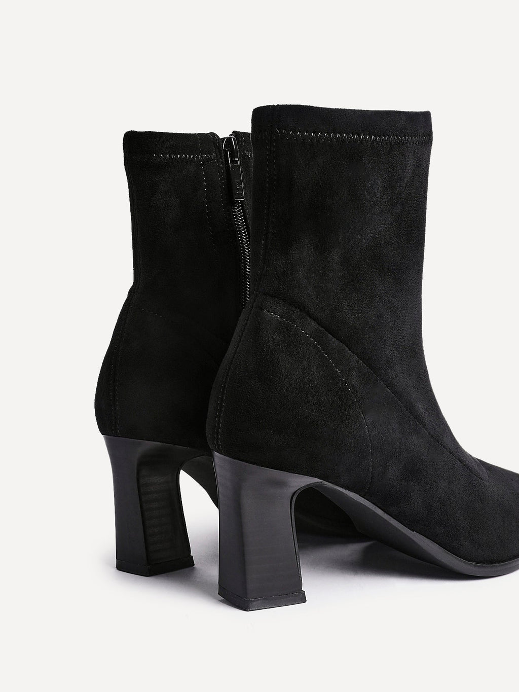 Bella - Faux Suede Elegant Comfort Heel Boots