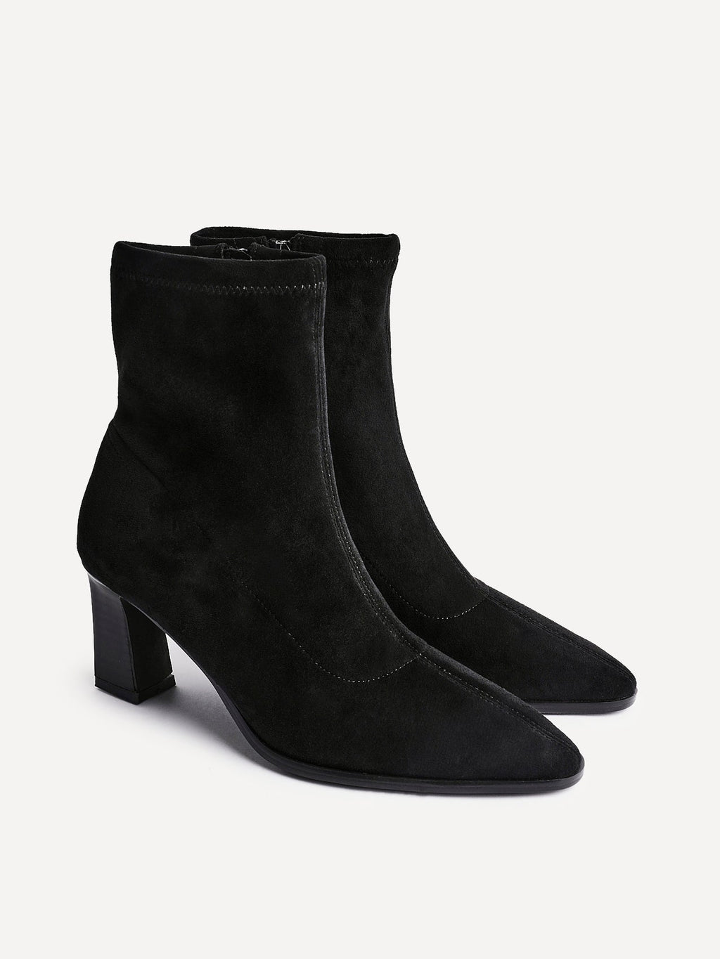 Bella - Faux Suede Elegant Comfort Heel Boots