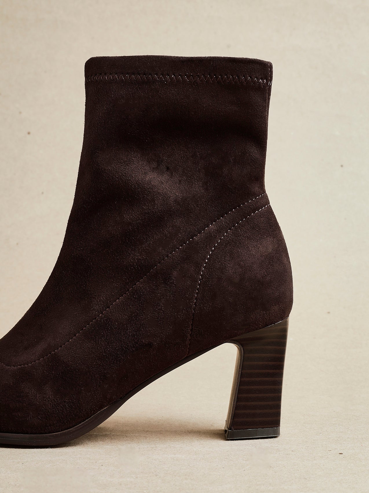 ROW - Suede Elegant Comfort Heel Boots