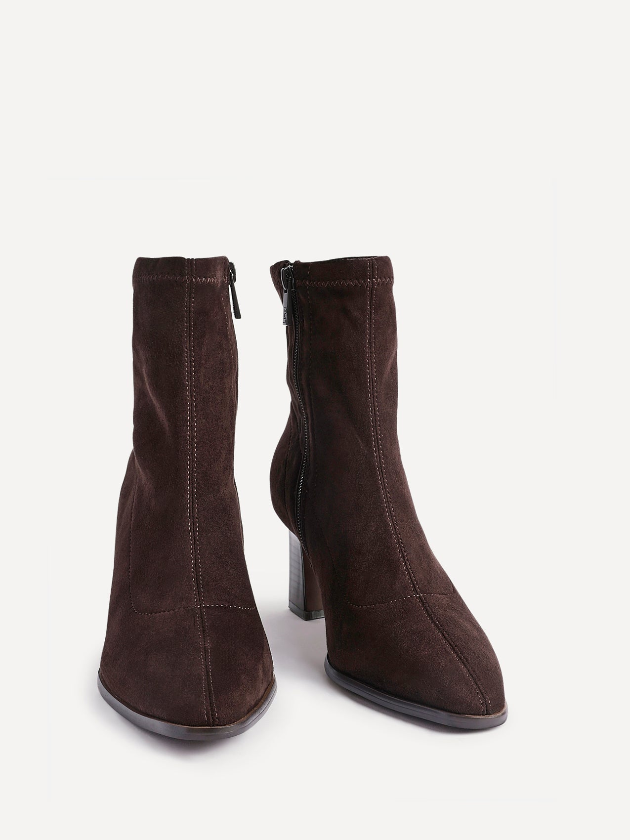 ROW - Suede Elegant Comfort Heel Boots