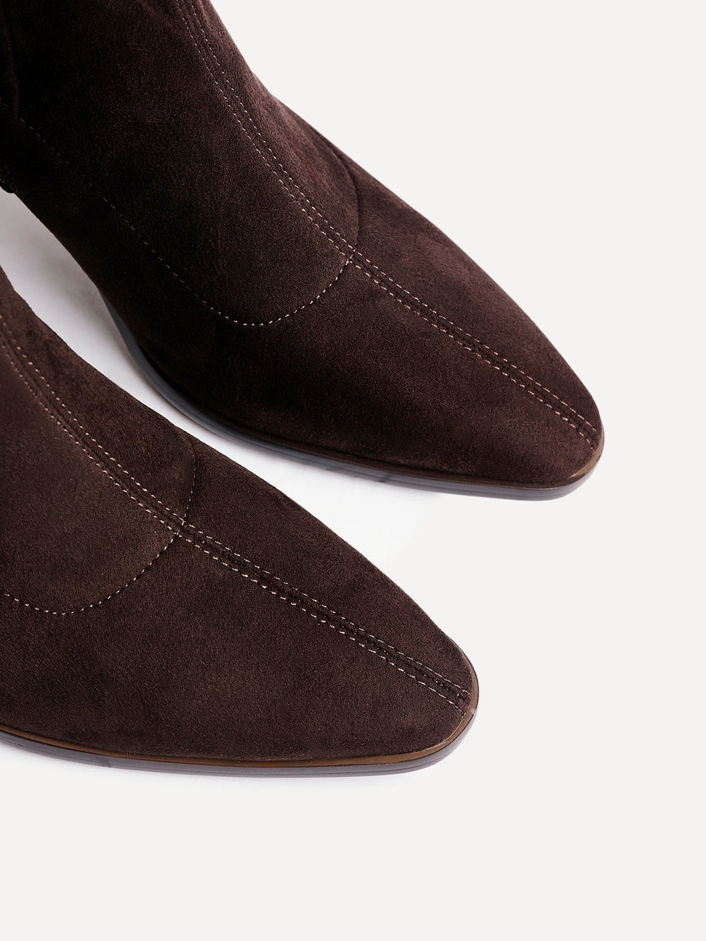 ROW - Suede Elegant Comfort Heel Boots