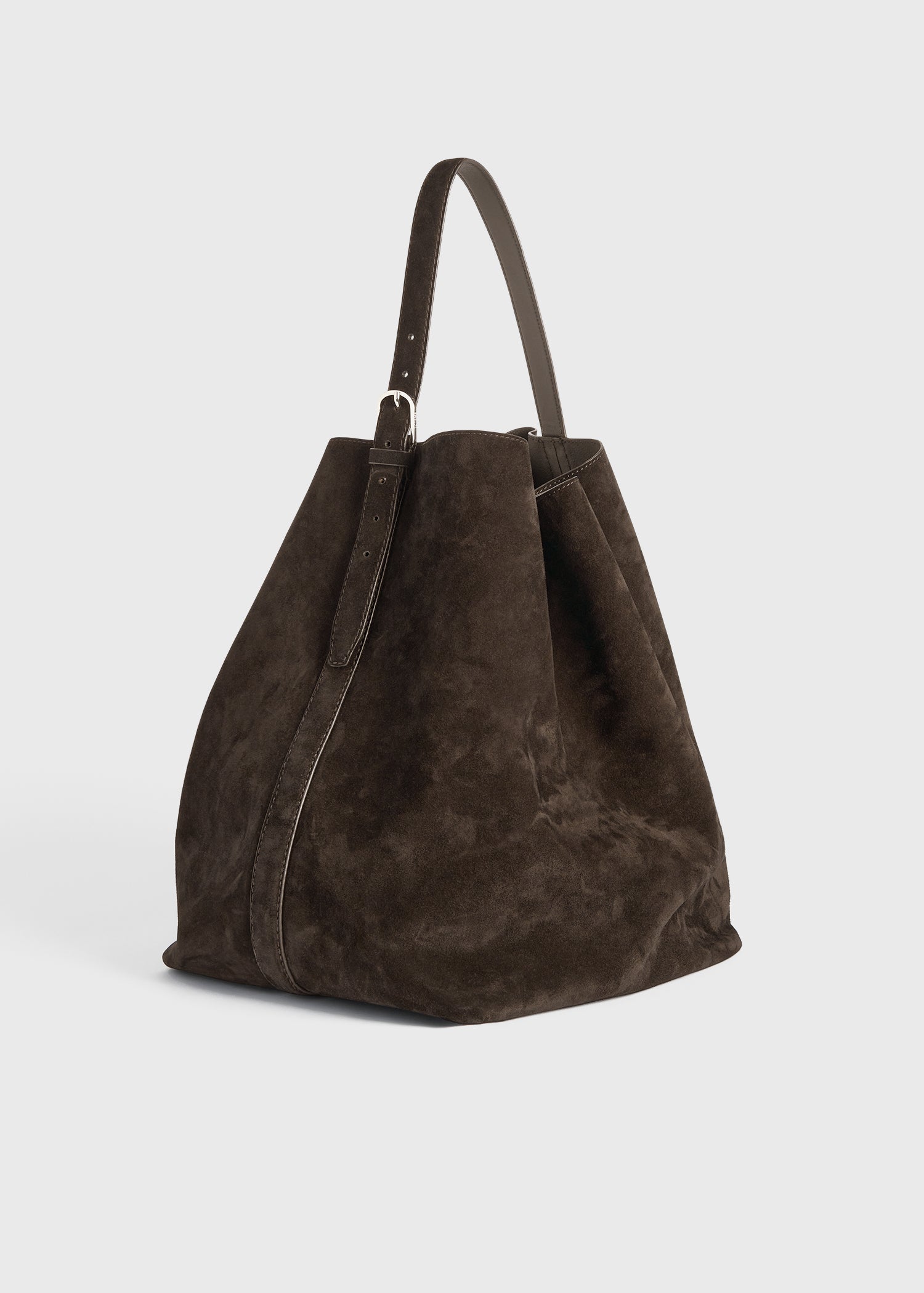 Yvonne - Belted Suede Bucket Bag